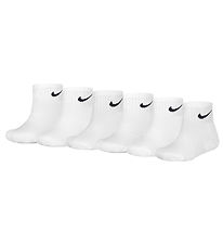 Nike Ankelstrømper - Cushioned - Dri-Fit - 6-Pak - Hvid Nike Ankelstrømper - Cushioned - Dri-Fit - 6-Pak - Hvid