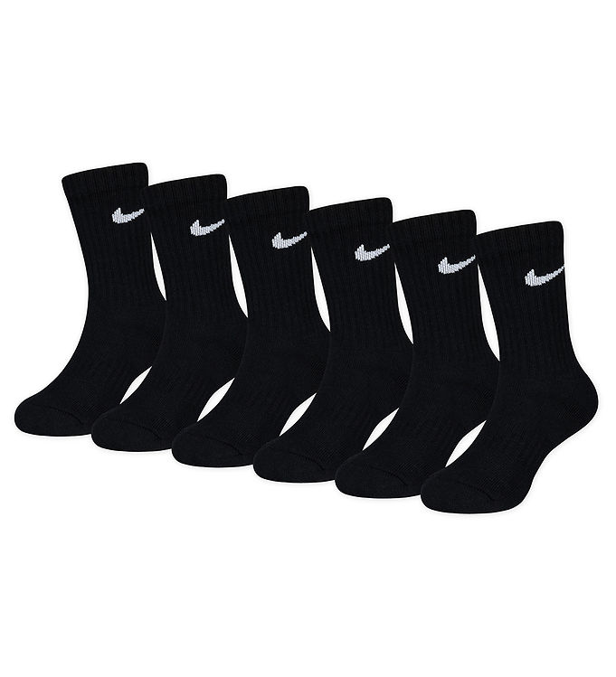 Nike Strømper - Cushioned - Dri-Fit - 6-pak - Sort