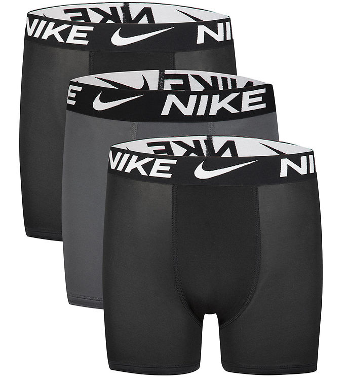 Nike Boxershorts - Dri-Fit Essential - 3-Pak - Sort/Grå