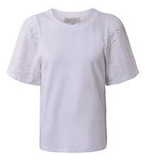 Hound T-Shirt - Puff Sleve Top - White Hound T-Shirt - Puff Sleve Top - White