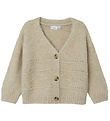 Name It Cardigan - Strik - NmfNetrille - Summer Sand m. Hulmønst