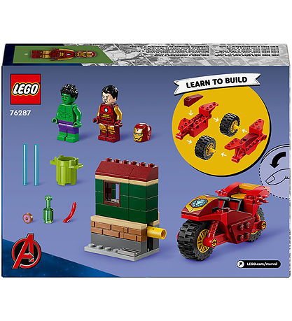LEGO® Marvel - Iron Man med motorcykel og Hulk 76287 - 68 Dele LEGO® Marvel - Iron Man med motorcykel og Hulk 76287 - 68 Dele