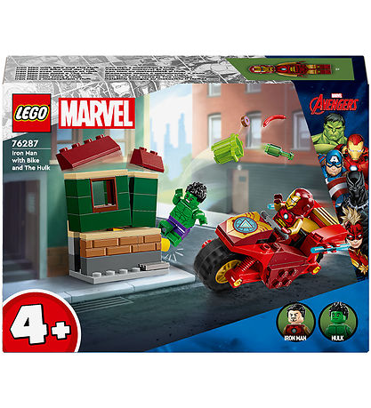 LEGO® Marvel - Iron Man med motorcykel og Hulk 76287 - 68 Dele LEGO® Marvel - Iron Man med motorcykel og Hulk 76287 - 68 Dele