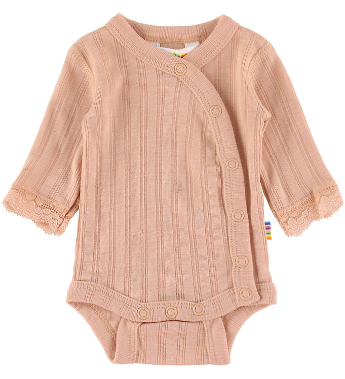 Joha Slå-om Body l/æ - Uld/Silke - Fersken