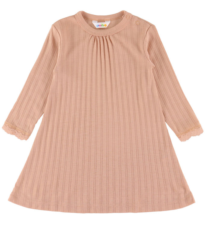 Joha Kjole - Uld/Silke - Fersken