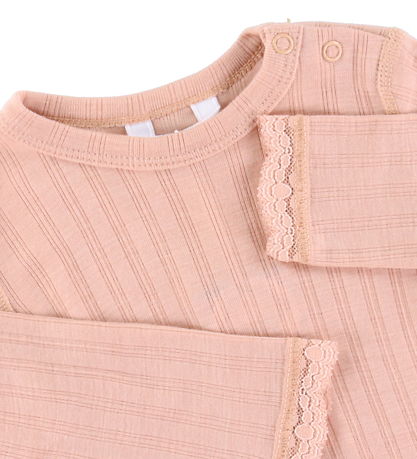 Joha Bluse - Uld/Silke - Fersken