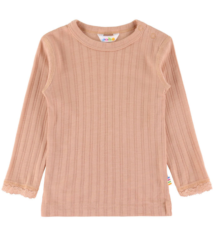 Joha Bluse - Uld/Silke - Fersken
