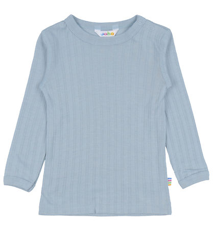 Joha Bluse - Uld/Silke - Støvet Blå Joha Bluse - Uld/Silke - Støvet Blå