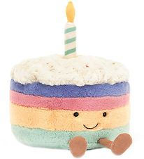 Jellycat Bamse - 15x15 cm - Amuseables Rainbow Birthday Cake