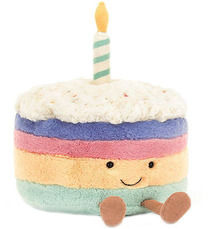 Jellycat Bamse - 15x15 cm - Amuseables Rainbow Birthday Cake