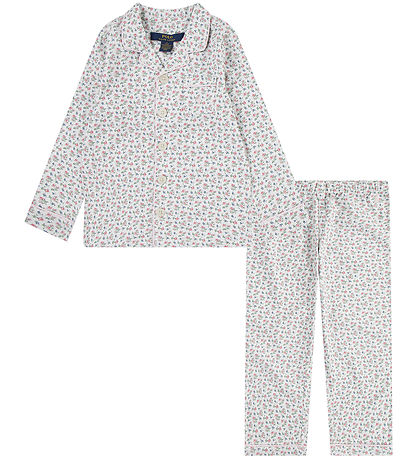 Polo Ralph Lauren Nattøj - Cloud Dancer/Rsa m. Blomster Polo Ralph Lauren Nattøj - Cloud Dancer/Rsa m. Blomster