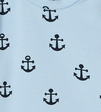 Name It T-shirt - NbmVroels - Chambray Blue m. Ankre Name It T-shirt - NbmVroels - Chambray Blue m. Ankre