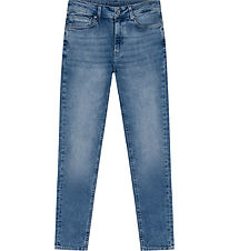 Indian Blue Jeans Jeans - Tapered Fit - Damaged Light Denim Indian Blue Jeans Jeans - Tapered Fit - Damaged Light Denim