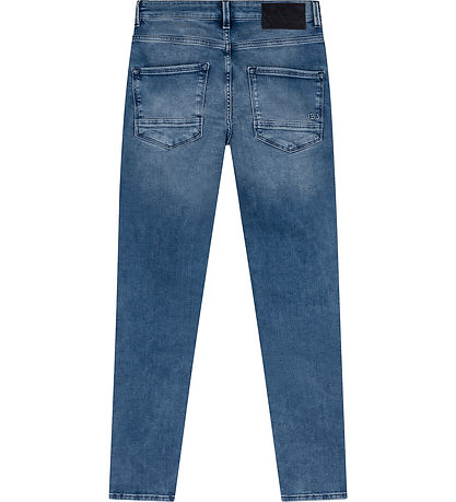 Indian Blue Jeans Jeans - Tapered Fit - Damaged Light Denim Indian Blue Jeans Jeans - Tapered Fit - Damaged Light Denim