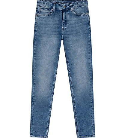 Indian Blue Jeans Jeans - Tapered Fit - Damaged Light Denim Indian Blue Jeans Jeans - Tapered Fit - Damaged Light Denim