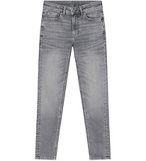 Indian Blue Jeans Jeans - Tapered Fit - Light Grey Denim Indian Blue Jeans Jeans - Tapered Fit - Light Grey Denim