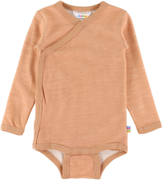 Joha Slå-om Body l/æ - Uld/Bambus - Fersken