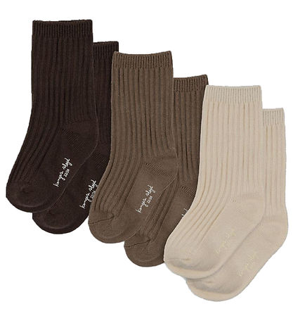 Konges Sløjd Strømper - 3-pak - Sand/Hazel/Shitake Konges Sløjd Strømper - 3-pak - Sand/Hazel/Shitake