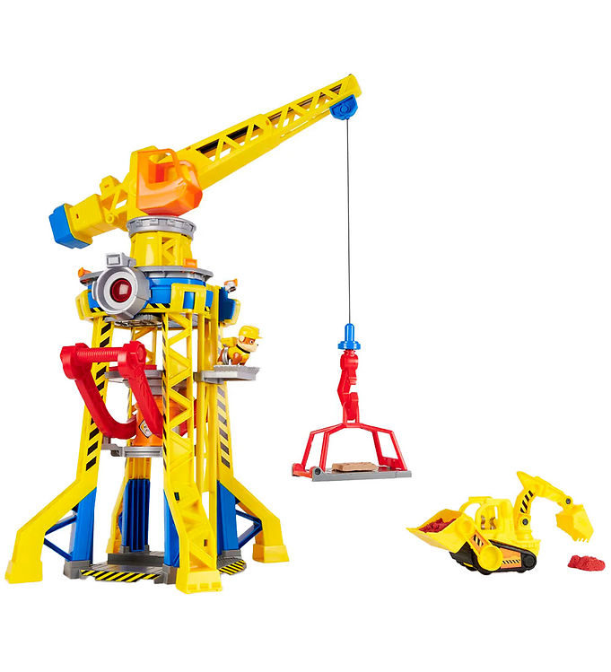 Paw Patrol Rubble & Crew Bark Yard Crane Tower - Legetøjssæt - Gul