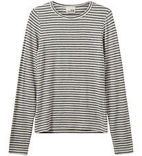 Sofie Schnoor Bluse - Rib - Petricia - Grey Striped Sofie Schnoor Bluse - Rib - Petricia - Grey Striped