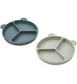 Liewood Skridsikker Tallerken - Stacy - 2-Pak - Whale Blue/Dove