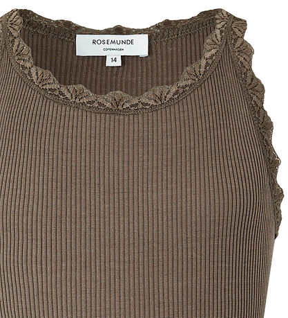 Rosemunde Top - Lang - Silke/Bomuld - Falcon m. Blonder Rosemunde Top - Lang - Silke/Bomuld - Falcon m. Blonder
