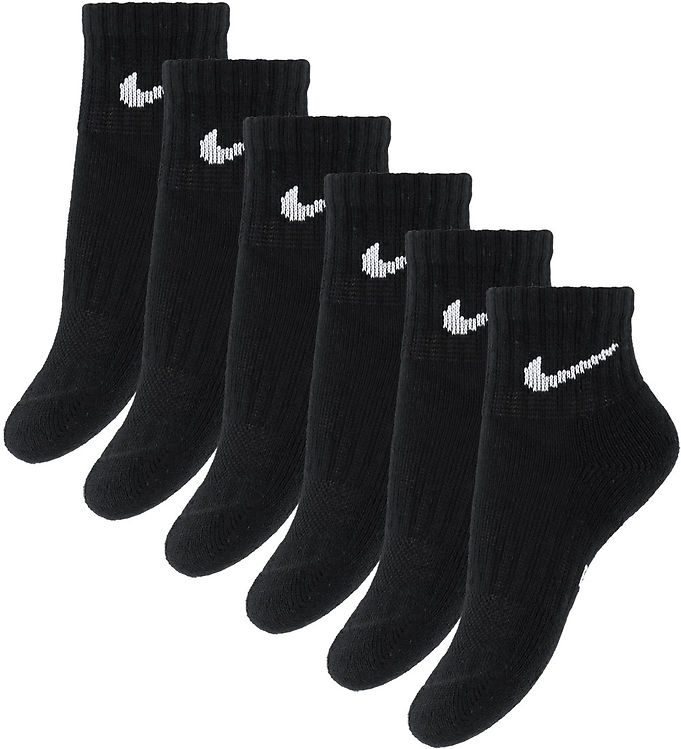 Nike Ankelstrømper - Cushioned - Dri-Fit - 6-pak - Sort