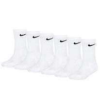 Nike Strømper - Cushioned - Dri-Fit - 6-Pak - Hvid Nike Strømper - Cushioned - Dri-Fit - 6-Pak - Hvid