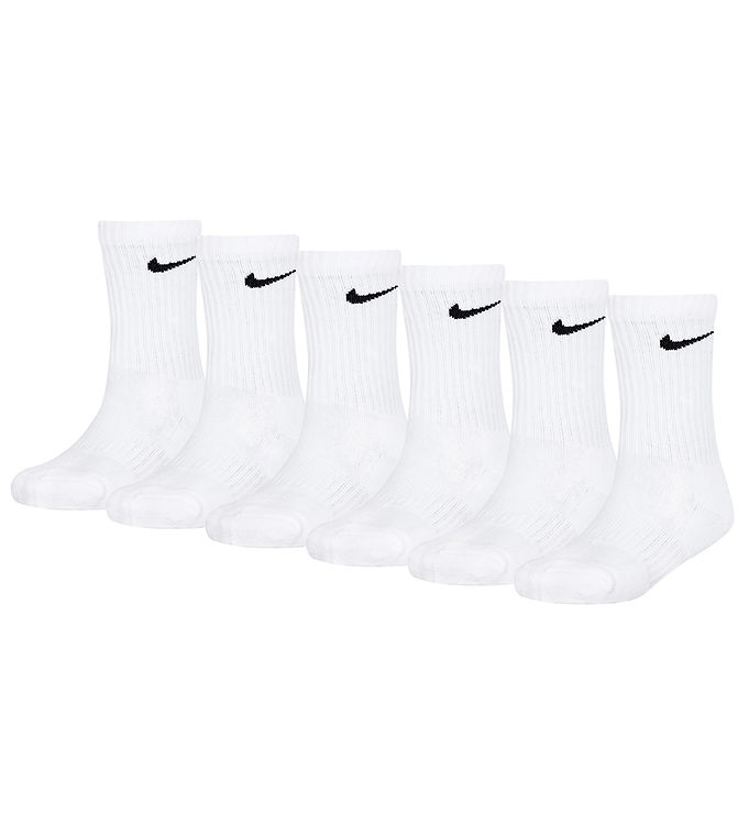 Nike Strømper - Cushioned - Dri-Fit - 6-Pak - Hvid
