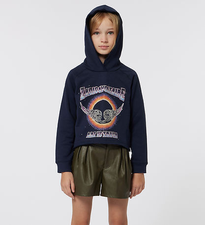 Zadig & Voltaire Hættetrøje - Cropped - Night m. Similisten Zadig & Voltaire Hættetrøje - Cropped - Night m. Similisten