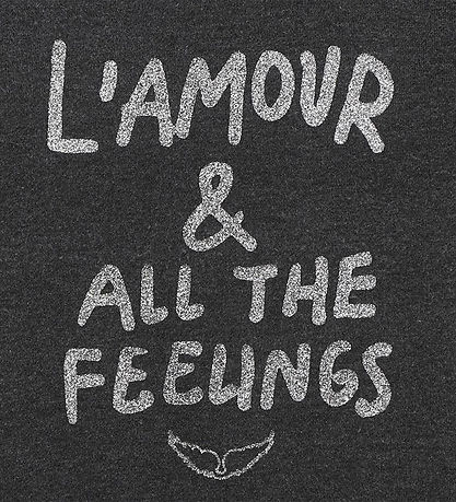 Zadig & Voltaire Sweatshirt - Sort/Sølv m. Tekst Zadig & Voltaire Sweatshirt - Sort/Sølv m. Tekst