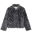 Zadig & Voltaire Jakke - Imiteret Pels - Sort/Grå m. Leopard