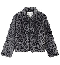 Zadig & Voltaire Jakke - Imiteret Pels - Sort/Grå m. Leopard Zadig & Voltaire Jakke - Imiteret Pels - Sort/Grå m. Leopard