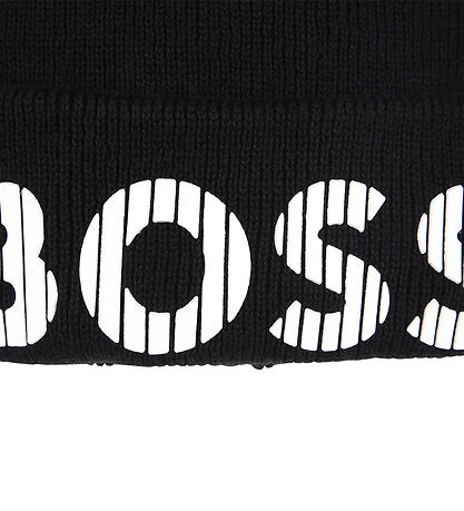 BOSS Hue - Strik - Sort m. Hvid