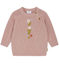 Hust and Claire Bluse - Strik - Panya - Dusty Rose m. Blomster Hust and Claire Bluse - Strik - Panya - Dusty Rose m. Blomster