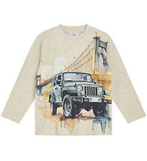 Hust and Claire Bluse - Anton - Wheat Melange m. Jeep Hust and Claire Bluse - Anton - Wheat Melange m. Jeep