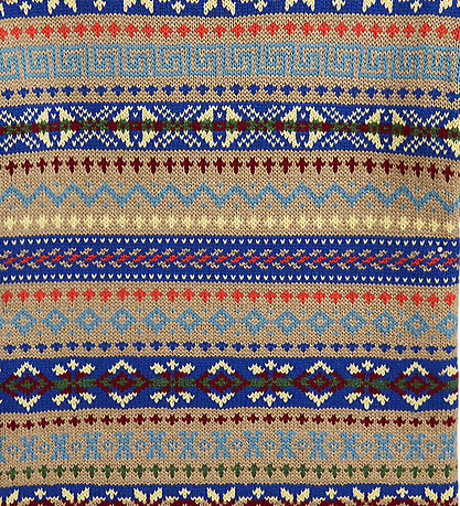 Polo Ralph Lauren Bluse - Bomuld/Uld - Beige/Multifarvet