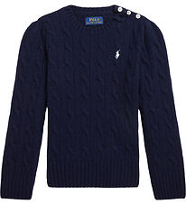 Polo Ralph Lauren Bluse - Uld - Navy Polo Ralph Lauren Bluse - Uld - Navy