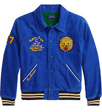 Polo Ralph Lauren Jakke - Fløjl - Blå m. Løve Polo Ralph Lauren Jakke - Fløjl - Blå m. Løve