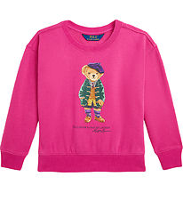 Polo Ralph Lauren Sweatshirt - Pink m. Bamse Polo Ralph Lauren Sweatshirt - Pink m. Bamse