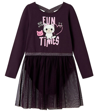 Name It Gymnastikdragt - NmfJustine - Plum Perfect m. Katte Name It Gymnastikdragt - NmfJustine - Plum Perfect m. Katte