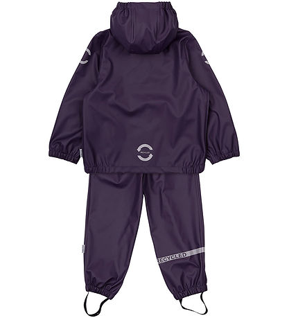 Mikk-Line Regntøj m. Seler - PU - Recycled - Nightshade