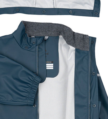 Mikk-Line Regntøj m. Seler - PU - Recycled - Orion Blue Mikk-Line Regntøj m. Seler - PU - Recycled - Orion Blue