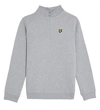 Lyle & Scott Sweatshirt - Quater Zip - Light Grey Marl Lyle & Scott Sweatshirt - Quater Zip - Light Grey Marl