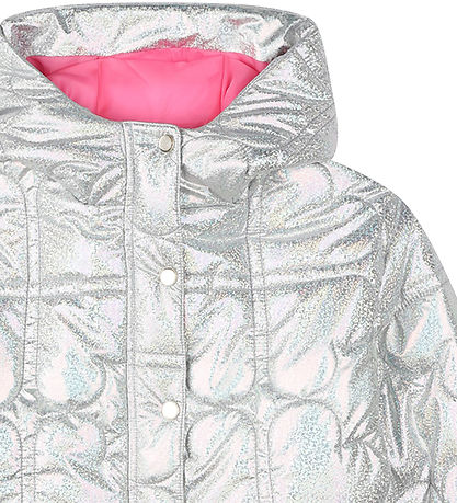 Billieblush Dynejakke - Puffer - Hvid Metallised Billieblush Dynejakke - Puffer - Hvid Metallised