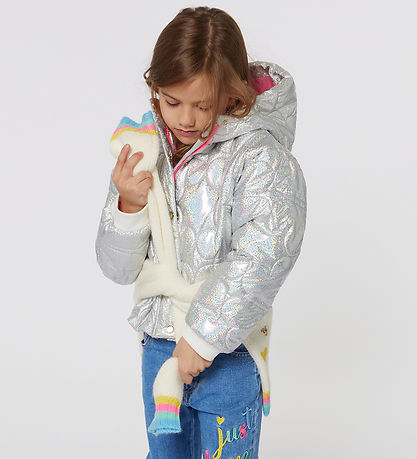 Billieblush Dynejakke - Puffer - Hvid Metallised Billieblush Dynejakke - Puffer - Hvid Metallised