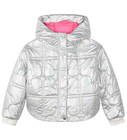 Billieblush Dynejakke - Puffer - Hvid Metallised