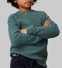 Calvin Klein Bluse - Boucle Crewneck - Strik - North Atlantic Calvin Klein Bluse - Boucle Crewneck - Strik - North Atlantic
