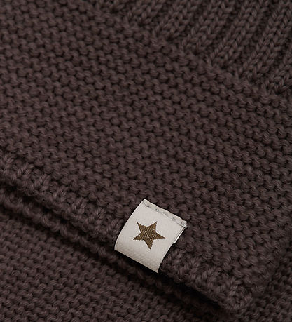 Huttelihut Elefanthue - Uld/Bomuld - Strik - 2-lags - Raisin Huttelihut Elefanthue - Uld/Bomuld - Strik - 2-lags - Raisin