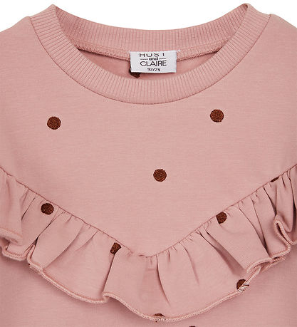 Hust and Claire Sweatshirt - Sicilia - Dusty Rose m. Prikker Hust and Claire Sweatshirt - Sicilia - Dusty Rose m. Prikker